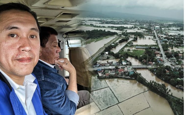 Pang. Duterte, nagsagawa ng aerial inspection sa mga sinalanta ng Bagyong Ompong