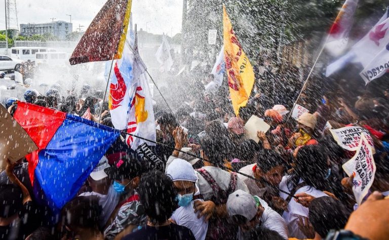 CHR raises alarm on police’s use of water cannon against protesters