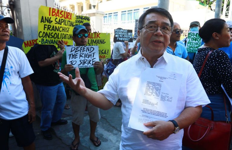 Neri Colmenares filed a petition for a Temp. Restraining Order to stop the Gov’t. from implementing the PUV Modernization