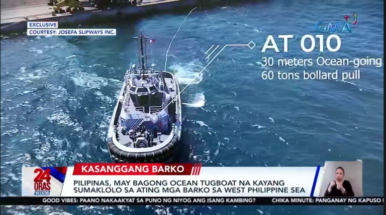 Pilipinas may bagong Ocean Tugboat na kayang sumaklolo sa ating mga Barko sa West PH Sea