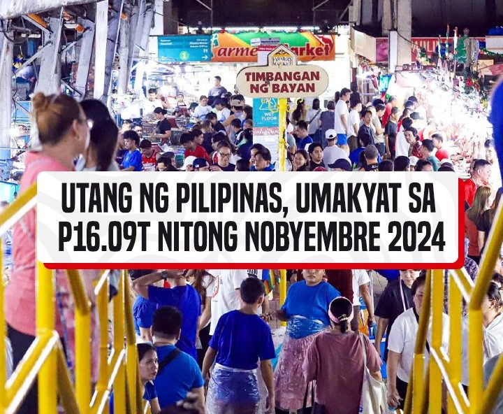 Utang ng Pilipinas Pumalo muli sa Bagong Record-High na P16.09 Trilyon nitong Nobyembre 2024